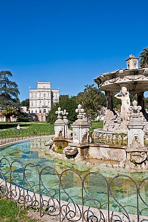 Fountain in the garden of Villa Doria Pamphili, an iItalian government representative villa, Rome Italy.