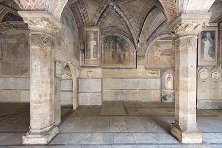 Cloister of the dead, in the complex of Santa Maria Novella. Also known as Lower Cemetery, Florence, Italy