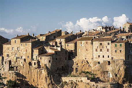 The old village of Pitigliano, built on tuff, also known as the little Jerusalem, Maremma, Tuscany, Italy