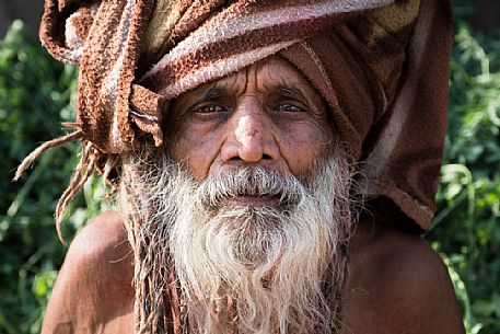 Portrait of old Indian man, Rajasthan, India