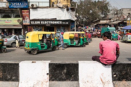 Citylife in New Delhi traffic, India