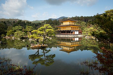 Kinkakuji temple in Kyoto, also known as Golden Pavillion, is one of the most visited temples in Japan and Unesco World Heritage Site, Japan