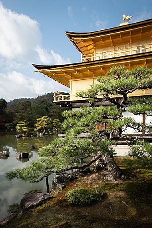 Kinkakuji temple in Kyoto, also known as Golden Pavillion, is one of the most visited temples in Japan and Unesco World Heritage Site, Japan