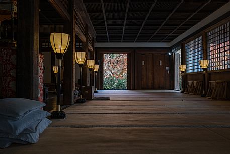 Inner room in Otagi Nenbutsu-ji temple in Arashiyama, Kyoto, Japan