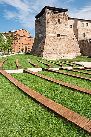 Castel Sismondo, a castle in the center of Rimini, Emilia Romagna, Italy, Europe 