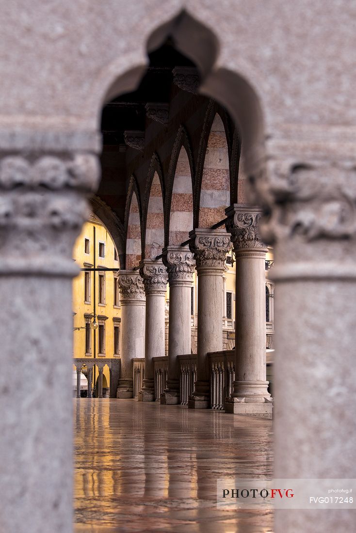The Loggia del Lionello is a public building in Venetian Gothic style located in'' Freedom Square'' in the historical center of Udine