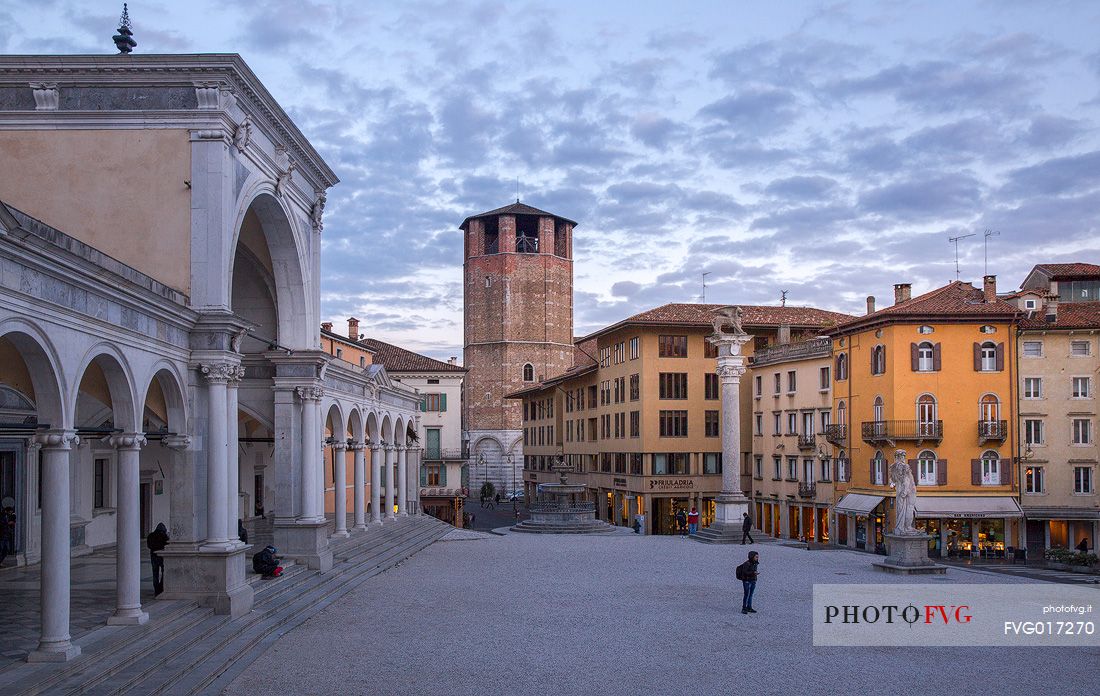 Loggia di San Giovanni and the Freedom Square in the historical center of Udine