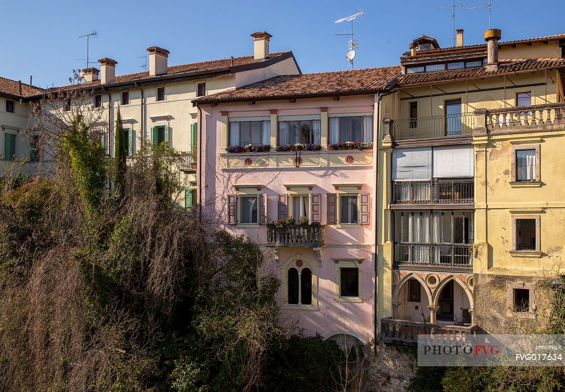 The houses overlooking the Natisone river in Cividale del Friuli