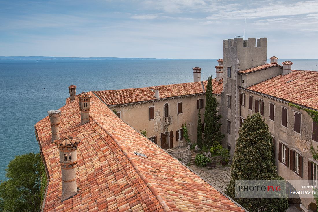 Duino Castle photographed by the sixteenth-century tower