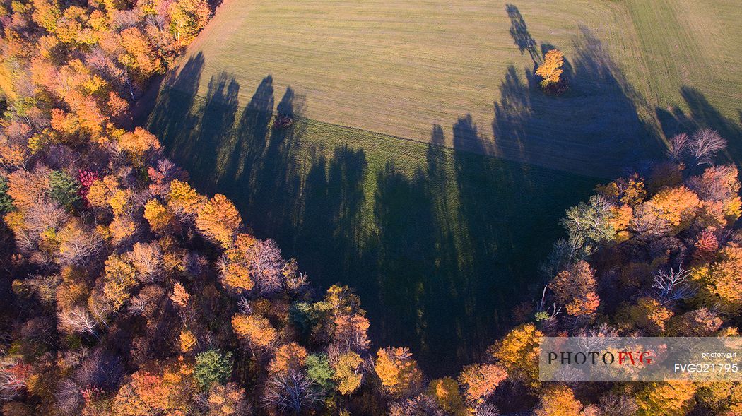 View from above of the Berkshire, Massachusetts, USA