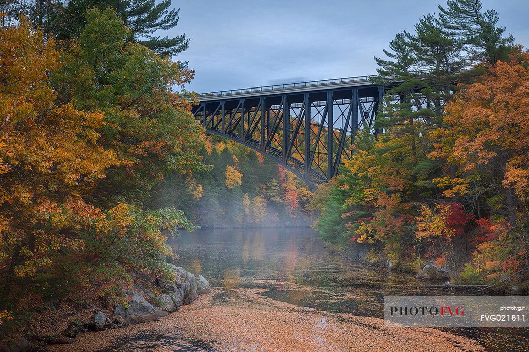 The French King Bridge over the Connecticut river is a popular spot on the Mohawk Trail in Massachusetts, USA