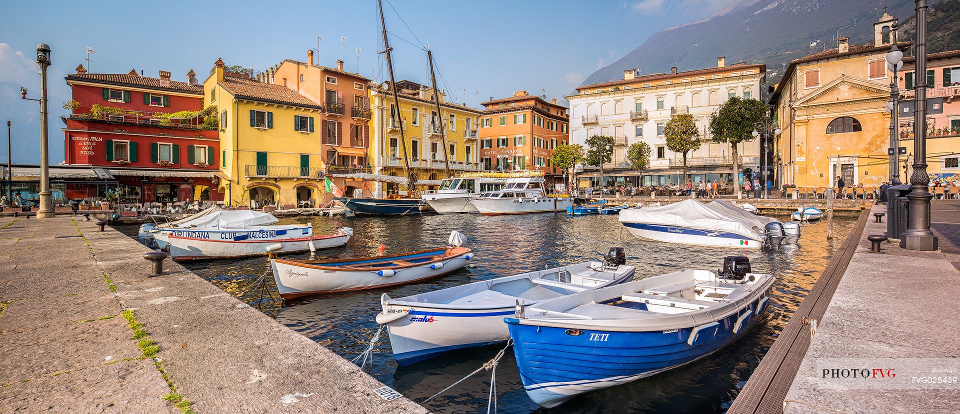 The picturesque village of Malcesine on Garda lake, Italy