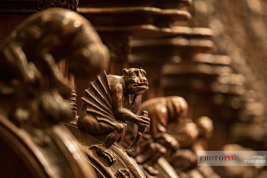 Detail of the Seville Cathedral or Church of Santa Maria della Sede, one of the largest Gothic cathedrals in the western world and a UNESCO World Heritage Site since 1987, Seville, Spain, Europe