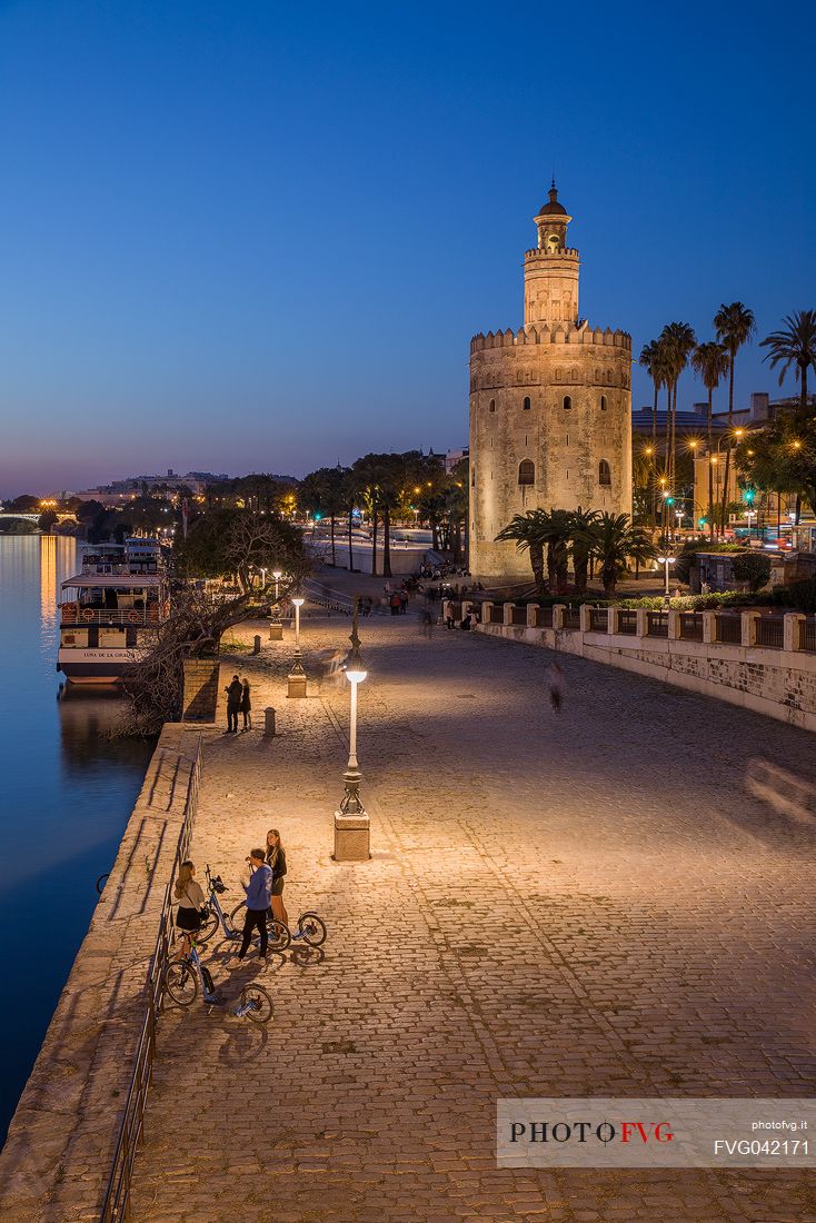 The Moorish Torre del Oro, on the banks of the Guadalquivir river, Seville, Andalusia, Spain, Europe The Moorish Torre del Oro, on the banks of the Guadalquivir river, Seville, Andalusia, Spain, Europe