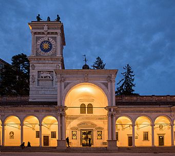 The Clock tower and the Loggia di ''San Giovanni'' in Freedom Square in the historical center of Udine