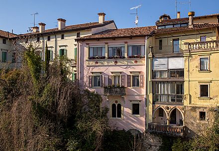 The houses overlooking the Natisone river in Cividale del Friuli