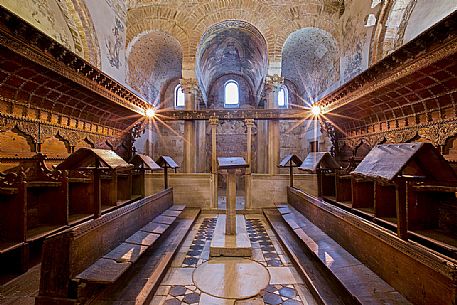 The so-called Lombard Temple , today oratory of Santa Maria in Valle , an extraordinary compendium of architecture and early medieval sculpture