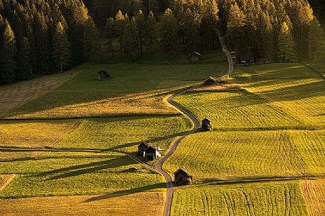 Meadows of Sesto in the Pusteria Valley, dolomites, Italy