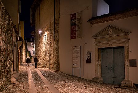 Typical narrow streets of the medieval town of Cividale del Friuli