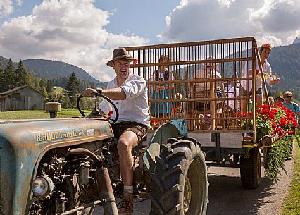 Return of the cattle and party for transhumance in Sesto Return of the cattle and party for transhumance in Sesto