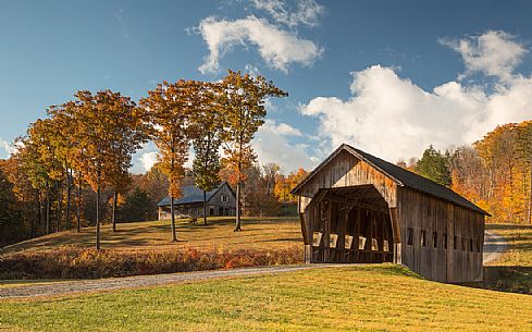 A typical cover bridge of Vermont, New England, United States of America A typical cover bridge of Vermont, New England, United States of America
