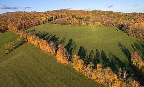 View from above of the Berkshire, Massachusetts, USA