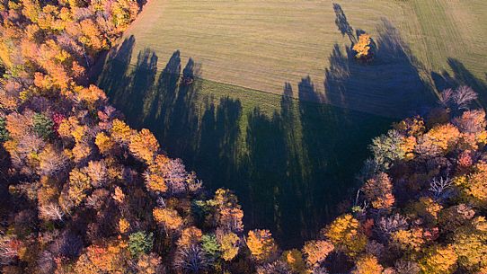 View from above of the Berkshire, Massachusetts, USA