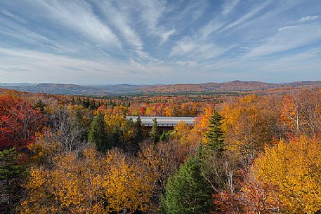 Panoramic view of the northern zone of the White Mountains Natonal Forest in New Hampshire, USA Panoramic view of the northern zone of the White Mountains Natonal Forest in New Hampshire, USA