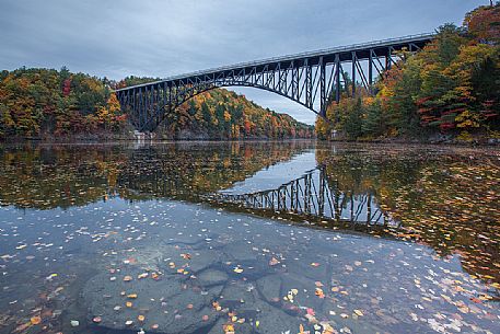 The French King Bridge over the Connecticut river is a popular spot on the Mohawk Trail in Massachusetts, USA