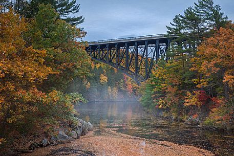 The French King Bridge over the Connecticut river is a popular spot on the Mohawk Trail in Massachusetts, USA