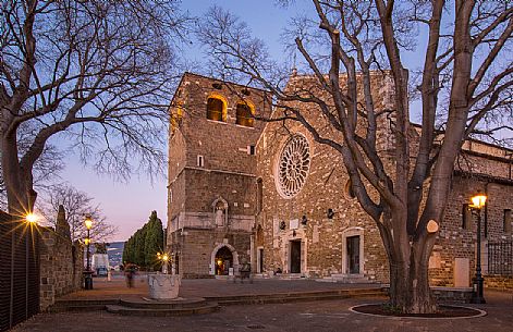 The Saint Giusto cathedral, the most important religious building catholic in Trieste, Italy