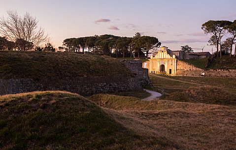 The gate Aquileia (Porta Aquileia) to the fortress town of Palmanova, Italy