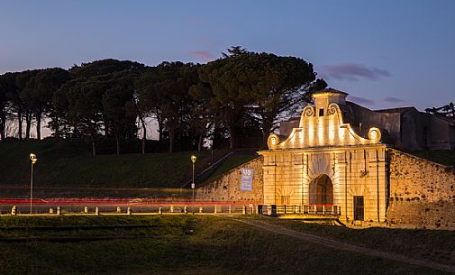 The gate Aquileia (Porta Aquileia) to the fortress town of Palmanova, Italy