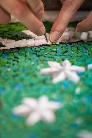 Working in the Mosaic School of Friuli. It is active in Spilimbergo (PN) from 1922; it represents a point of reference for important mosaic works in Friuli, in Italy and in the World Working in the Mosaic School of Friuli. It is active in Spilimbergo (PN) from 1922; it represents a point of reference for important mosaic works in Friuli, in Italy and in the World
