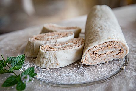 Typical dessert of the Osteria Sardoc in Trieste, Friuli Venezia Giulia, Italy