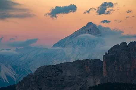 Antelao  mount at sunset, Cortina d'Ampezzo, Dolomites, Italy