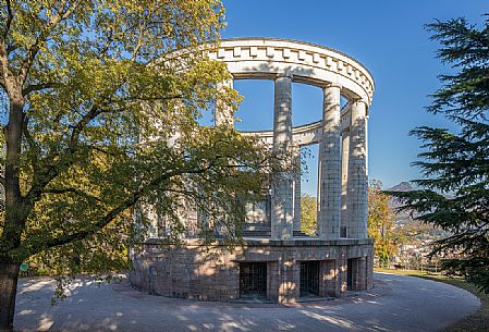 The mausoleum of Cesare Battisti on the top of Doss Trento, Trento, Trentino Alto Adige, Italy