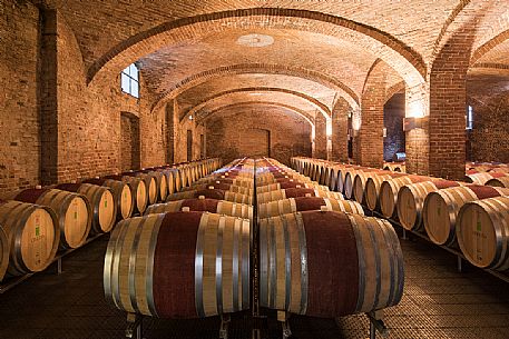 The historic winery Ceretto - Tenuta Monsordo Bernardina in Alba village, Langhe, Unesco world heritage, Piedmont, Italy, Europe