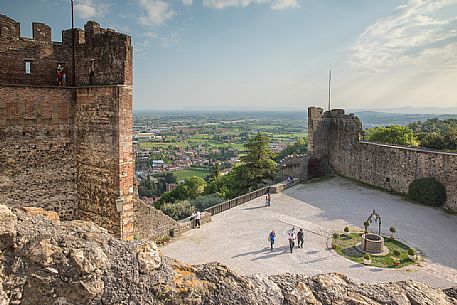 Panoramic view from the Upper castle of Marostica, Veneto, Italy, Europe