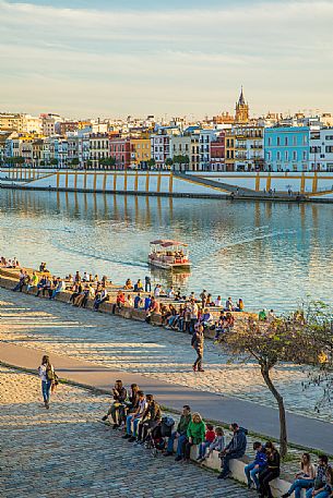 The district of Triana, on the western bank of the Guadalquivir river, is famous for the production of azulejos and ceramics, Seville, Andalusia, Spain, Europe