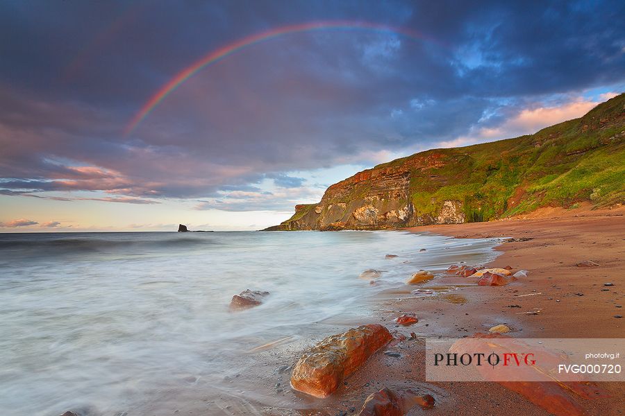 Rainbow above Saltwick Bay