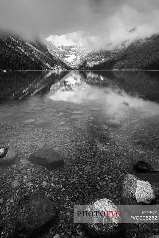 A beautiful view of Lake Louise in the morning 