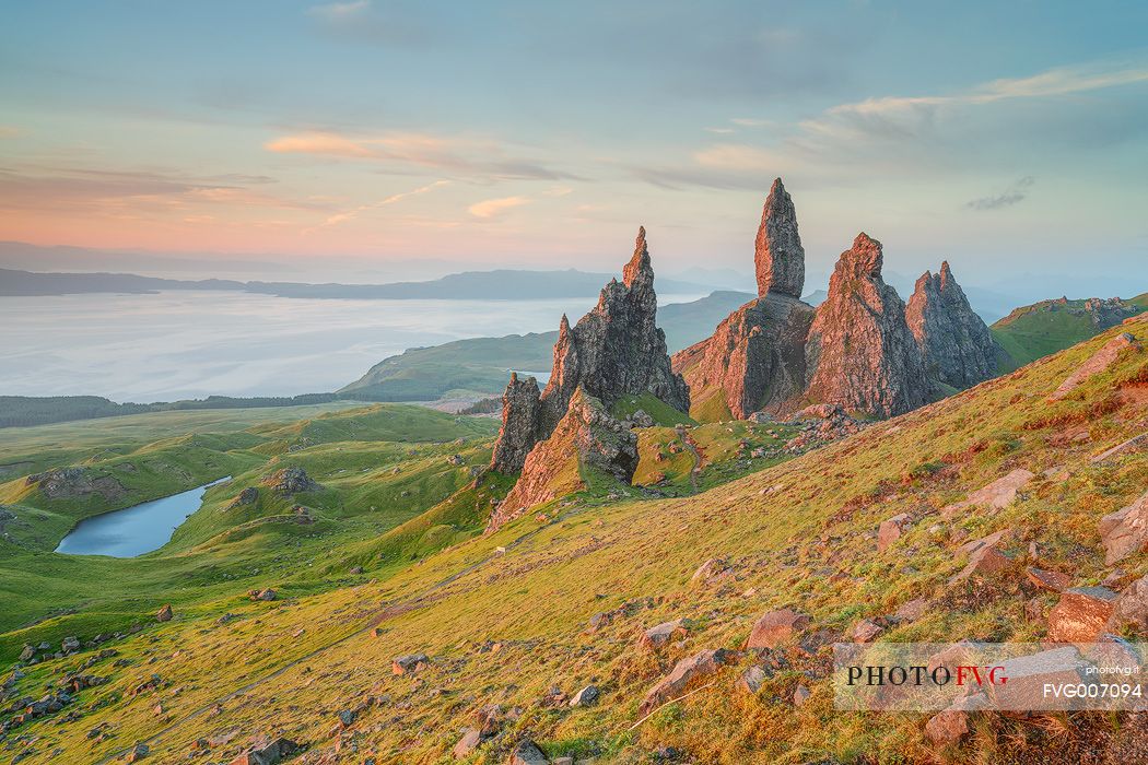 Admiring the sunrise from Old Man Of Storr is simply one of the  most spectacular natural event of the United Kingdom