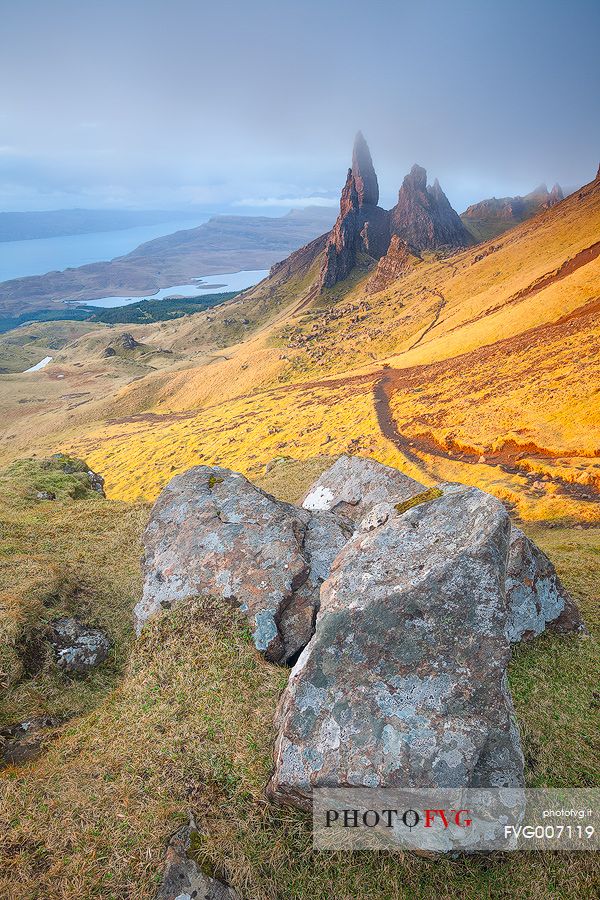 This picture was taken during a beautiful sunrise from Old Man of Storr