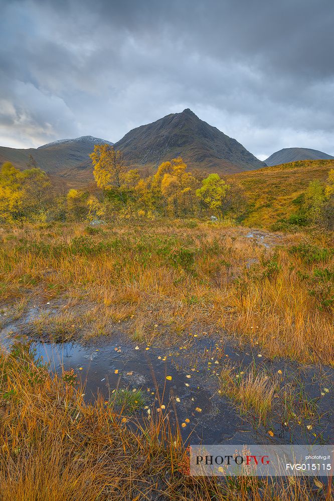 Autumn colors and wind at Buachaille