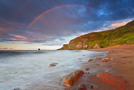 Rainbow above Saltwick Bay