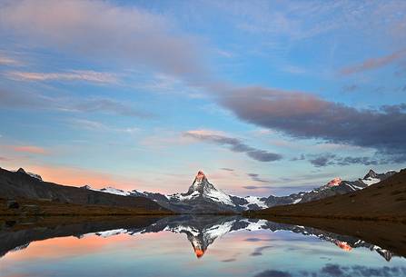 Beautiful Morning Light and reflection at Stellisee Lake