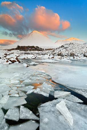 Red Cuillin during a majestic Winter sunset