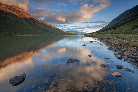 The view from Loch Etive at sunset time