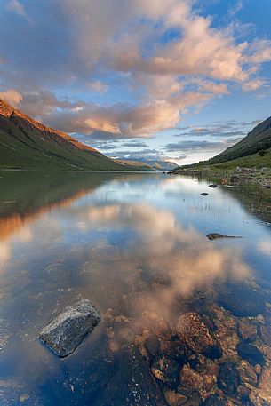 The view from Loch Etive at sunset time